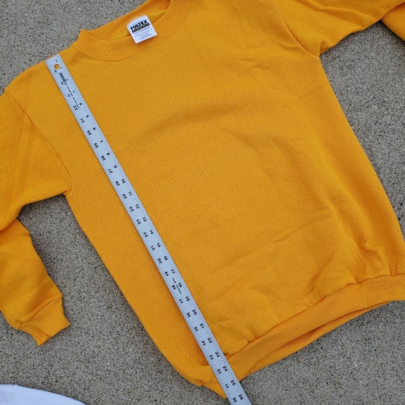 Vintage Youth XL Tultex Blank Crewneck Sweatshirt Made In USA NWT Bundle Yellow - Picture 9 of 9
